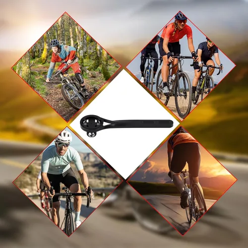 Miniatura 7 de Soporte frontal para computadora de ciclismo, soporte para computadora de bicicleta de aleación de aluminio, compatible con Garmin, Wahoo, Bryton