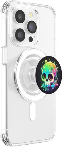 Miniatura 3 de Sugar Skull Synthwave Kawai Skull - PopSockets MagSafe PopGrip para iPhone