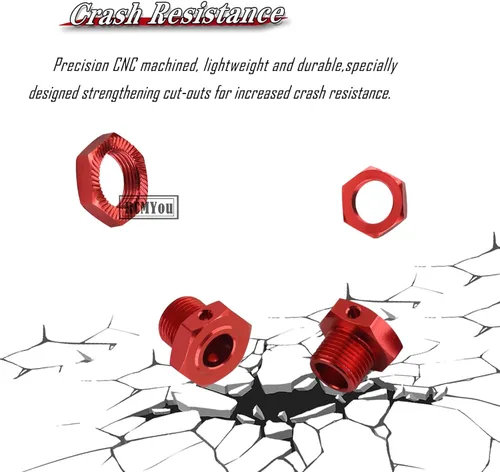 Miniatura 4 de Pieza de mejoras de llave hexagonal de rueda de 0.67 pulgadas, para infracción de 1/7, 6s BLX/Mojave 6s BLX/Limitless 1/8 Typhon 6S BLX, adaptadores