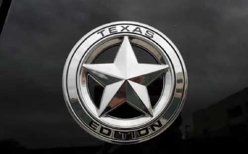 Miniatura 5 de Muzzys Juego de dos) Texas Edition Star Chrome y Black Round Emblema de escudo universal de 3 pulgadas para Tundra, Tacoma, F150, Silverado, Titán