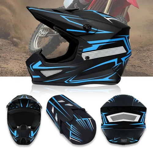 Miniatura 2 de Casco de motocross para jóvenes, cascos de bicicleta de tierra para niños, cascos de motocicleta todoterreno, bicicleta de montaña, BMX, MX