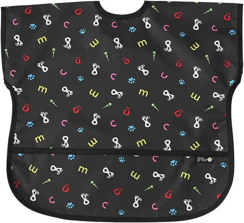 Miniatura 2 de Plie Short Sleeve Waterproof Bib for Toddlers – Easy Clean Feeding Apron for Mealtime, Daycare, Self-Feeding, Lightweight