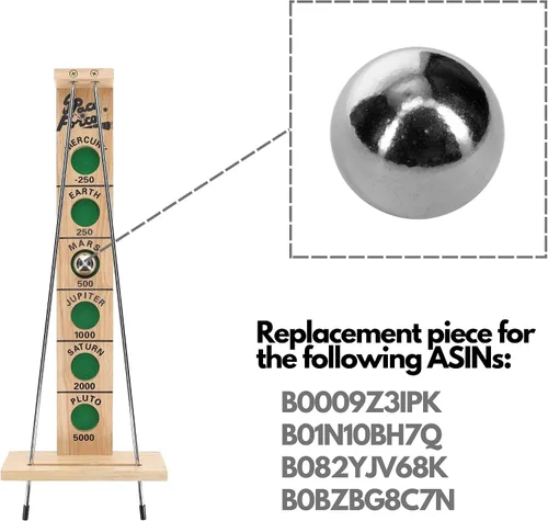 Miniatura 4 de WE Games Bola de acero de repuesto para juego de disparar a la luna y pinball - Bolas de acero de 1.06 pulgadas (1.060 in), bolas de metal