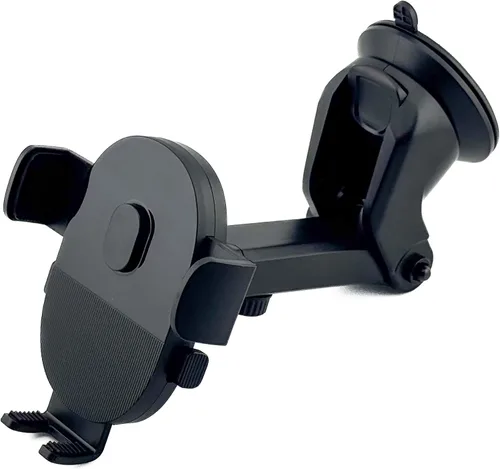 Miniatura 3 de Soporte de teléfono para tablero de automóvil con ventosa, brazo ajustable telescópico, rotación de 360 grados, operación con una sola mano, ajuste