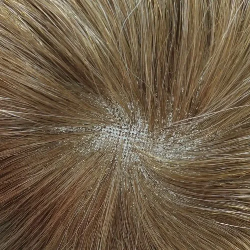 Miniatura 120 de Toupee para hombres nudos blanqueados hombres toupee hairpieces europeo virgen sistema de reemplazo de cabello humano suave encaje francés hombres
