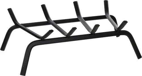 Rejilla de chimenea de hierro forjado negro por Panacea Products 15450TV 18-pulgadas., 1, Negro