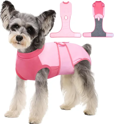 Kuoser Traje de recuperación para perros, traje suave de esterilización para perros para recuperación de cirugía femenina, traje de recuperación de