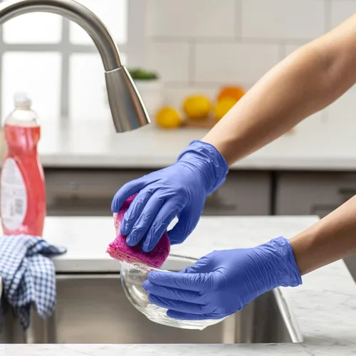Miniatura 3 de GUSTO Blue Nitrile Gloves, Disposable Gloves – 4 Mil, Latex & Rubber Free, Non-Sterile Powder-Free (Formerly Comfy Package)