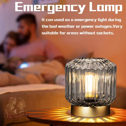 Miniatura 6 de MJ PREMIER Lámpara de mesa con temporizador operada con baterías, lámparas inalámbricas para decoración del hogar, luz nocturna a pilas con foco