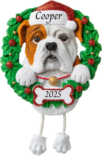 Miniatura 11 de Adornos personalizados para árbol de Navidad 2024 para mascotas – Razas de perros Beagle – Adorno personalizado de Feliz Navidad – Recuerdo