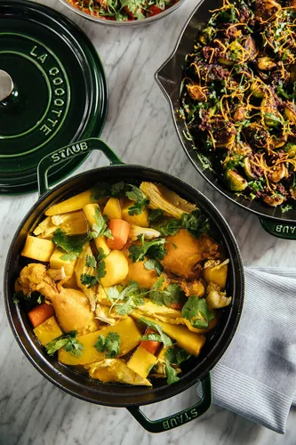 Miniatura 5 de STAUB - Asador/Cocotte de hierro fundido, redondo, 24 cm, 3.8 L, albahaca/verde