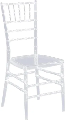 Miniatura 8 de KAIHAOWIN Chiavari - Silla de comedor de acrílico transparente Morden para eventos, bodas, fiestas, recepción, transparente