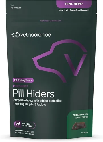 Miniatura 11 de VETRISCIENCE Pinchers extra grandes, píldoras masticables no grasosas con probióticos para perros, píldoras de disfraz, cápsulas y tabletas, suaves