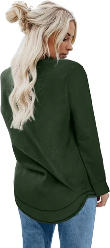 Miniatura 4 de Dofaoo Sudaderas para mujer, cuello redondo, manga larga, túnica para leggings, moda de otoño