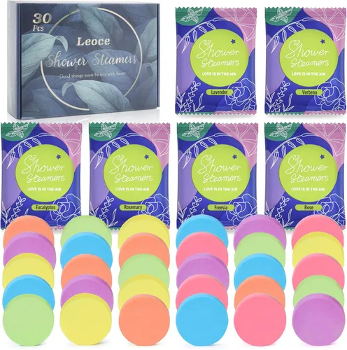 leoce Vaporizadores de ducha empaquetados en varias cantidades, para mujeres/hombres, bombas de ducha aromáticas, tabletas envueltas individualmente