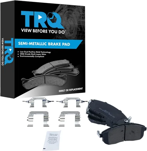 Miniatura 176 de TRQ Pastillas de freno delanteras semi metálicas compatibles con Ford Expedition 2018-2021 F-150 2018-2020 Lincoln Navigator 2018-2022