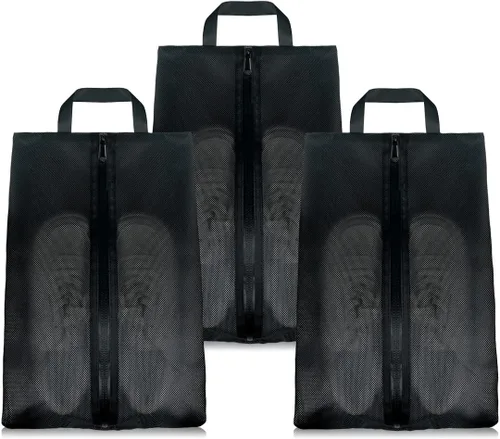 Moyad Bolsa para zapatos de viaje para hombres y mujeres, paquete de 2 bolsas grandes XXL para zapatos con cremallera, organizador de zapatos, bolsa