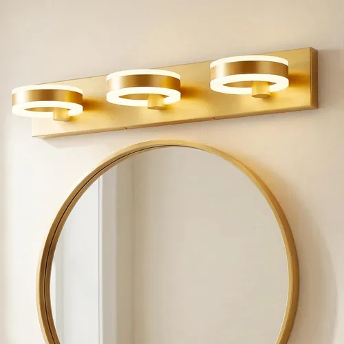 Miniatura 13 de Lámparas LED de baño, luces negras de tocador de 15 pulgadas, modernos apliques de pared acrílicos de 2 luces, accesorio de iluminación de pared