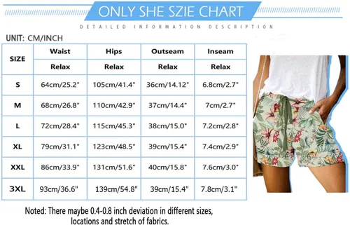 Miniatura 5 de Onlyshe - Pantalones cortos con cordón ajustable para mujer, con bolsillos, casuales, pantalones cortos de verano, holgados, deportivos