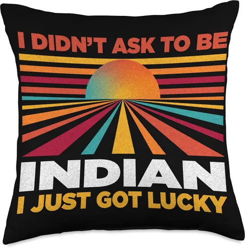 Miniatura 4 de Witty Citizen Joke India Country Pride I Did't Ask to Be Indian - Divertida almohada patriótica de la nacionalidad, 16 x 16 pulgadas, multicolor