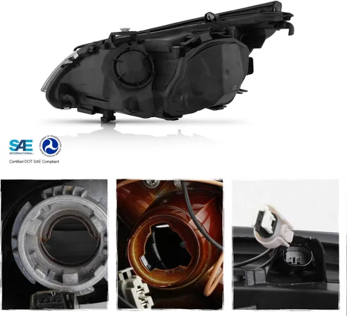 Miniatura 2 de AKKON - Par de faros delanteros con ajuste automático para BMW E60 E61 528/535/550/M5 OE 2008-2010