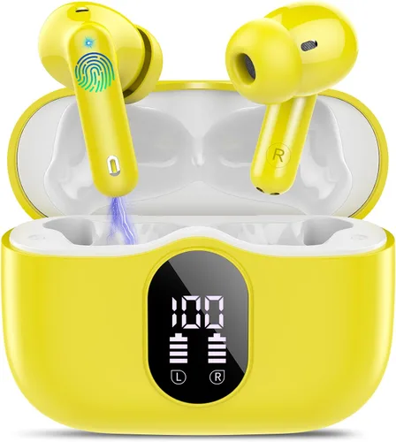 Miniatura 15 de Auriculares inalámbricos, Auriculares Bluetooth 5.4 con graves estéreo, Auriculares intrauriculares con micrófono de cancelación de ruido y pantalla
