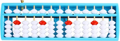 Miniatura 6 de Larcele Abaco de conteo aritmético de cuentas con botón de reinicio, columna SP-02 13 (azul 1)