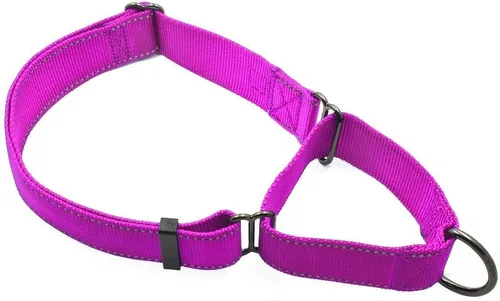 Miniatura 7 de Max and Neo Collar de nailon Martingale para perros - Donamos a un rescate de perros por cada collar vendido (Grande, Negro)