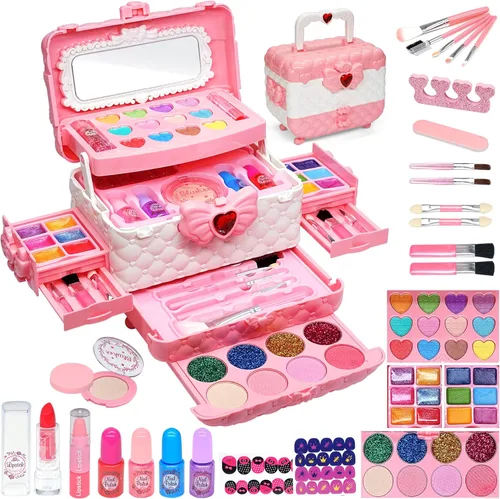 Juegos de maquillaje para niñas - Juegos de maquillaje para niñas de 5 a 8 años, Maquillaje para niñas, Kit de maquillaje de juego, los mejores