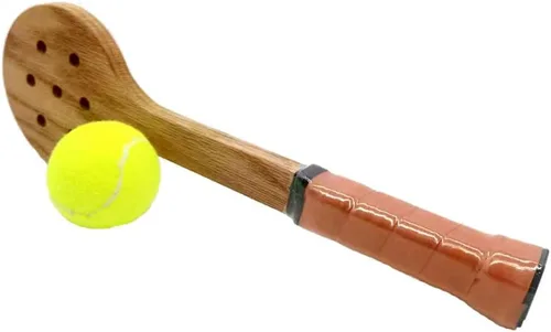 Miniatura 7 de Raqueta de pádel de tenis de cuchara de madera para entrenamiento de taladro de puntero de tenis casero