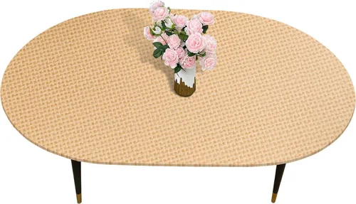 Miniatura 25 de LIBERECOO - Mantel redondo ajustado de vinilo con reverso de franela, borde elástico, impermeable, resistente a las manchas y fácil de limpiar