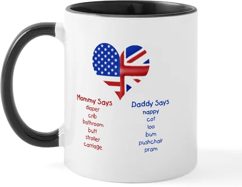 Miniatura 23 de CafePress British American Translations Taza de café de cerámica (11 oz)