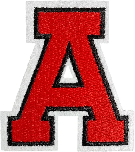 Miniatura 101 de 3 parches de letras termo-adhesivas de 3.14 pulgadas, parche de letras bordadas completo, letras del alfabeto de hierro A-Z, parches para coser