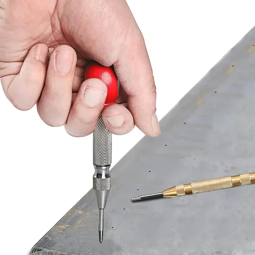 Miniatura 5 de Herramienta de taladro de metal de resorte ajustable con tapa de cojín e impacto ajustable para ventana de vidrio de plástico de madera, metal, etc.