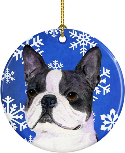 Miniatura 160 de Caroline's Treasures Cavalier Spaniel - Adorno de cerámica para colgar en el árbol de Navidad, para el hogar, Navidad, fiestas, regalo, 3 pulgadas