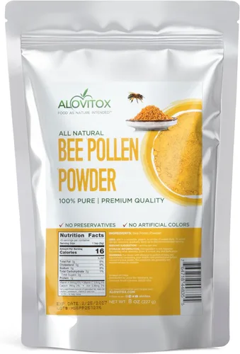Miniatura 7 de Alovitox Gránulos de Polen de Abeja 8 Oz Polen de Abeja 100% Puro y Orgánico para Dragones Barbudos Superalimento Polen de Abeja Orgánico