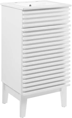 Miniatura 81 de Modway Render 23.5" tocador de baño en nogal (lavabo no incluido)