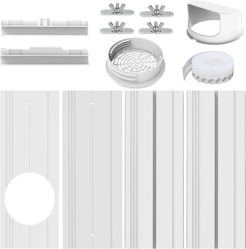 Kit de ventana de aire acondicionado portátil con acoplador universal para manguera de escape de 5.1 pulgadas/5.9 pulgadas, kit de sellado de
