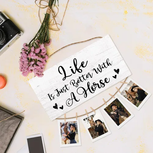 Miniatura 6 de Marco de fotos de regalo de caballos para pared, regalo de caballos para mujeres, hombres, amantes de los caballos, caballos jinete, regalos