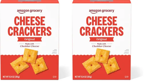 Miniatura 7 de Amazon Grocery, Original Cheese Crackers, 12.4 onzas (anteriormente Happy Belly, el empaque puede variar)