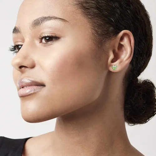 Miniatura 3 de Disney - Aretes tipo dormilona con diseño de Minnie Mouse para mujer, joyería de piedras natales
