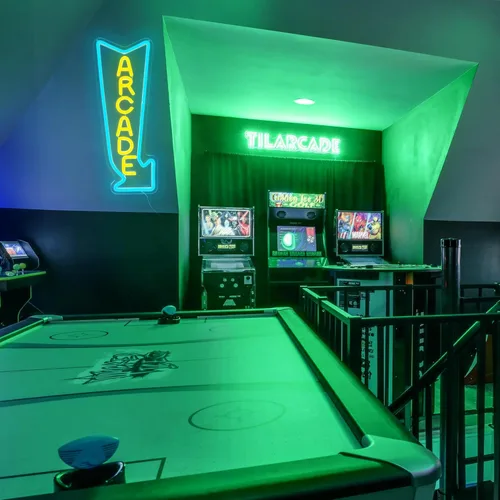 Miniatura 7 de Letrero de neón de arcade, luz LED, regulable, luces de juego para decoración de pared, alimentadas por USB, letrero de neón gaming para salas