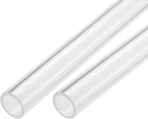 MECCANIXITY Tubo acrílico transparente rígido redondo 18mm (0.7") ID 0.866 in (7/8") OD 14" para lámparas y linternas, sistema de refrigeración por