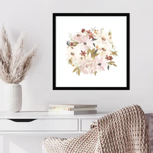 Miniatura 4 de Amanti Art Impresión artística enmarcada para pared (21 x 21) Arreglo rosa I de Amanda Cook, póster enmarcado para decoración de pared, sala