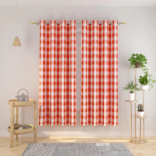 Miniatura 103 de Cortinas de 24 pulgadas de largo con diseño Buffalo Check Gingham Plaid para ventanas de cocina y baño, tratamiento para ventanas con 2 paneles