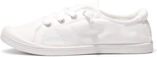 Miniatura 2 de Tenis de lona para mujer, sin cordones, caña baja, informales, clásicos, cómodos, planos, a la moda
