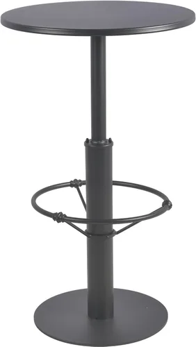Mesa de bar retro industrial de 41.3 pulgadas de alto, moderna mesa pequeña de bistró para 2-3 personas, mesa de metal para patio al aire libre,