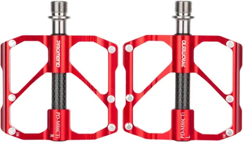 Miniatura 11 de Pedales de bicicleta de montaña Pedales de bicicleta de aleación de aluminio Pedales de bicicleta de 3 rodamientos de fibra de carbono Tubo de eje