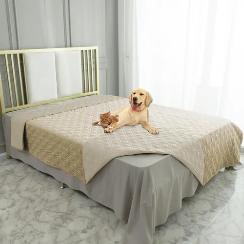 Miniatura 31 de Ameritex Funda Impermeable para Cama de Perro Manta para Mascotas para Muebles Cama Sillón Sofá Reversible Azul marino+azul piedra