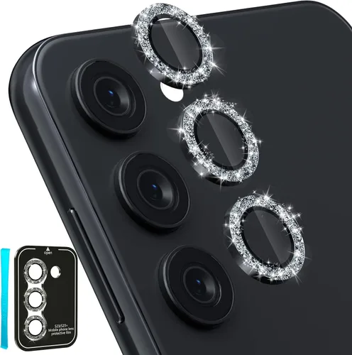 Miniatura 11 de CloudValley [3 piezas] Protector de lente de cámara para Samsung Galaxy S24/S23 Plus, vidrio templado 9H + anillo protector de lente individual